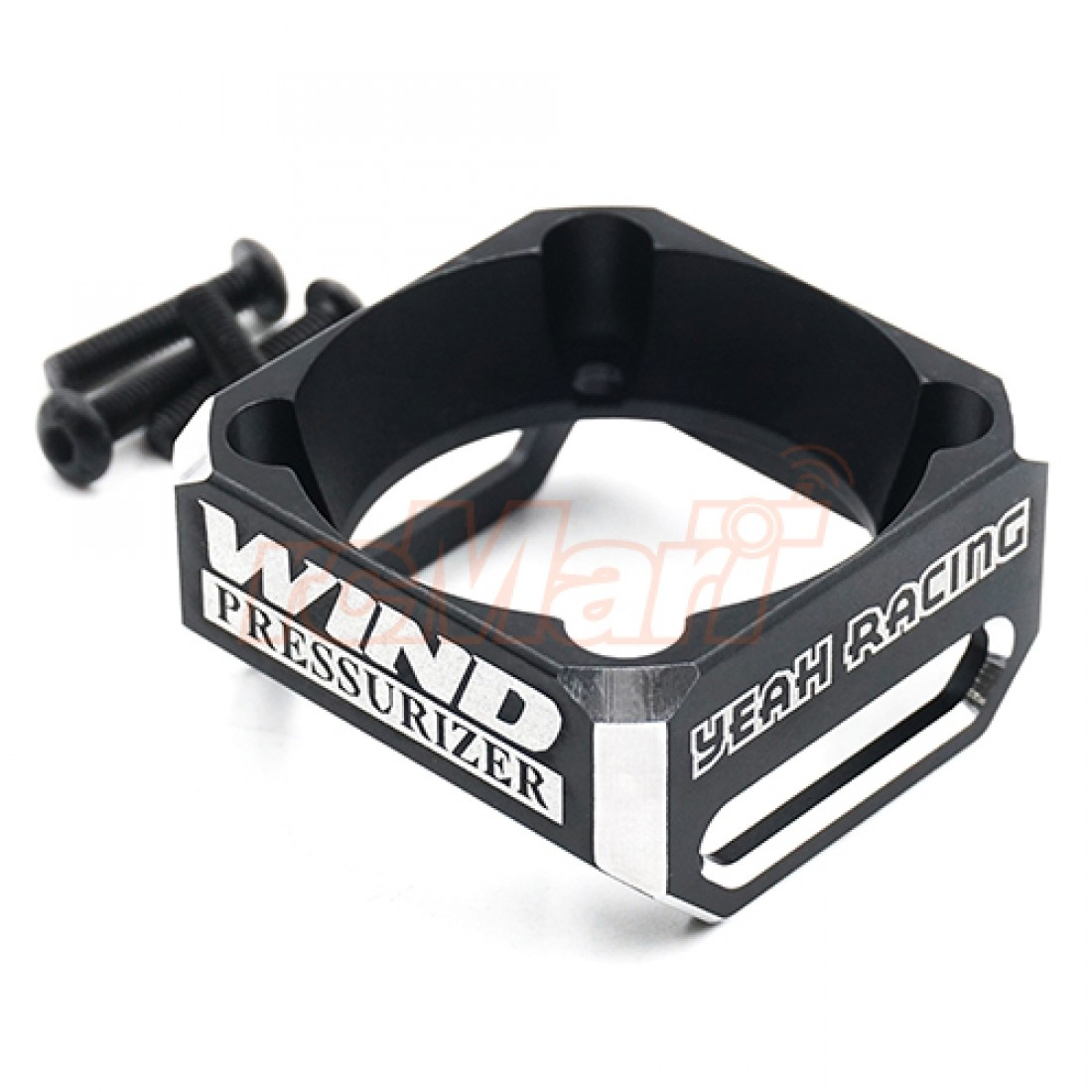 YA-0559BK Yeah Racing Wind Pressurizer Aluminum 30mm Cooling Fan Booster Type A Black
