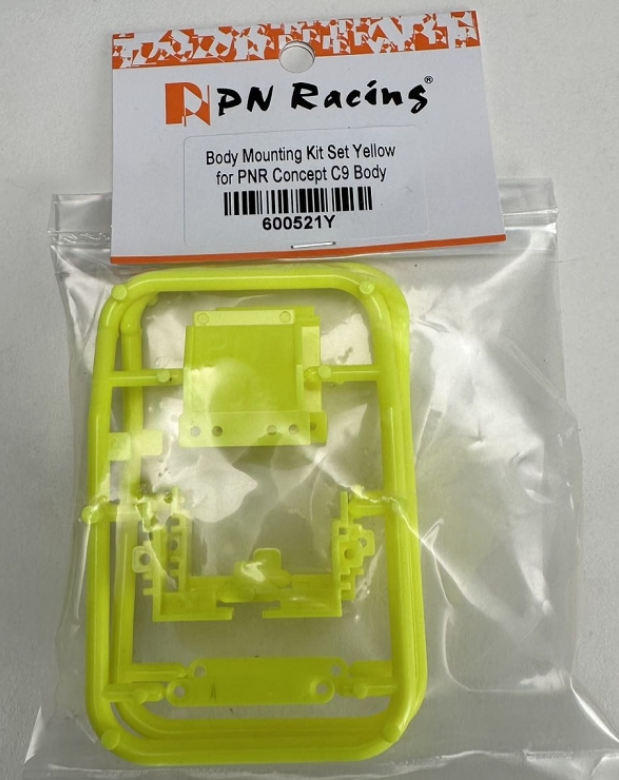 600521Y PN Racing Body Mounting Kit Set Yellow For PNR Concept C9 Body