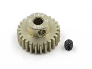 MG-48026 Yeah Racing Aluminum 7075 Hard Coated Motor Gear/Pinions 48P 26T