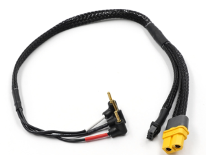 WPT-0163 Yeah Racing XT60 Plug To 2mm Plug (Angled Type) Charging Cable w/ Balance Plug (32mm)