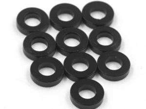 YA-0755BK Yeah Racing Aluminium M2 X 4mm Flat Washer 1.0mm 10pcs