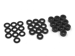 YA-0753BK Yeah Racing Aluminium M2 X 4mm Flat Washer 0.5mm 1.0mm 2.0mm 10pcs each