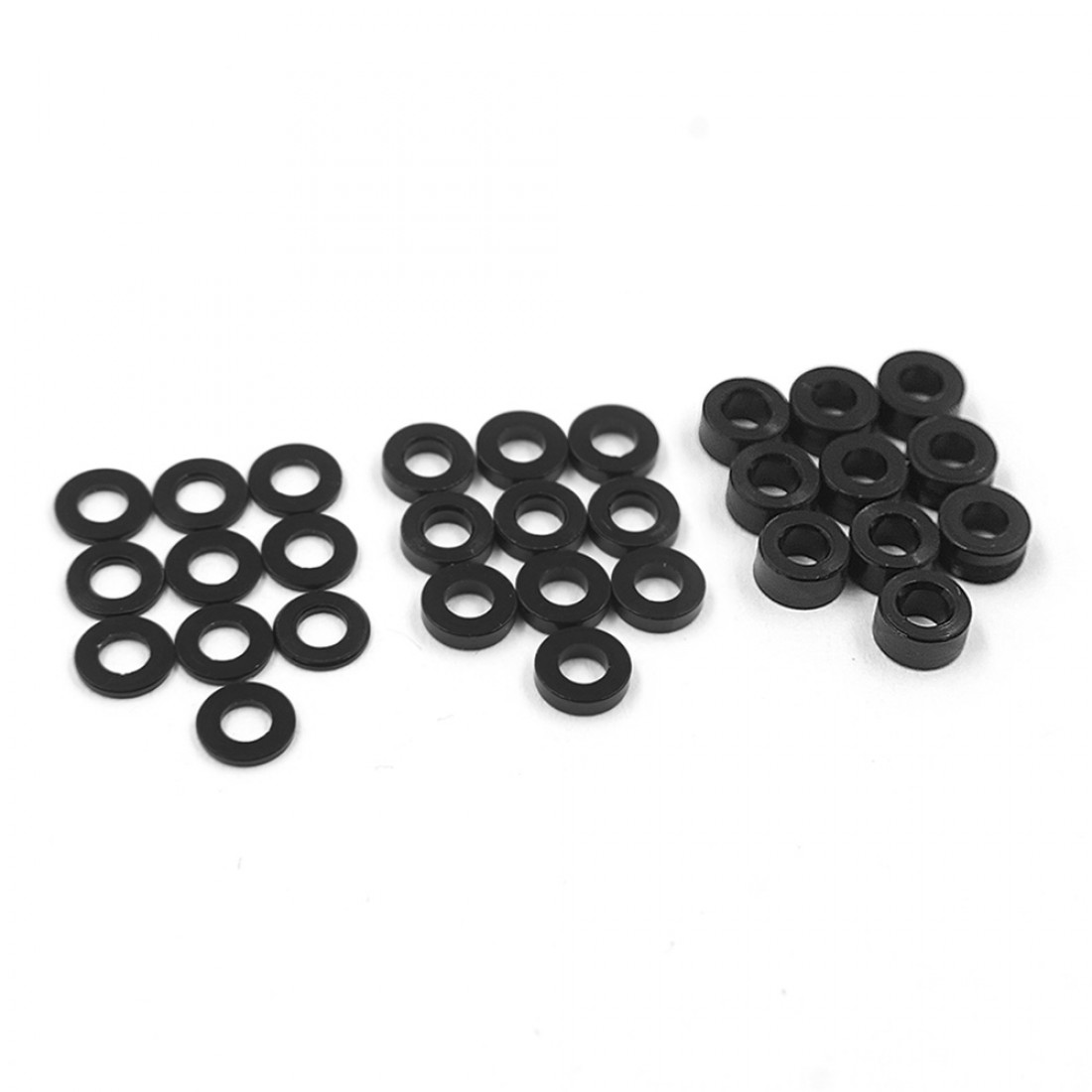 YA-0753BK Yeah Racing Aluminium M2 X 4mm Flat Washer 0.5mm 1.0mm 2.0mm 10pcs each