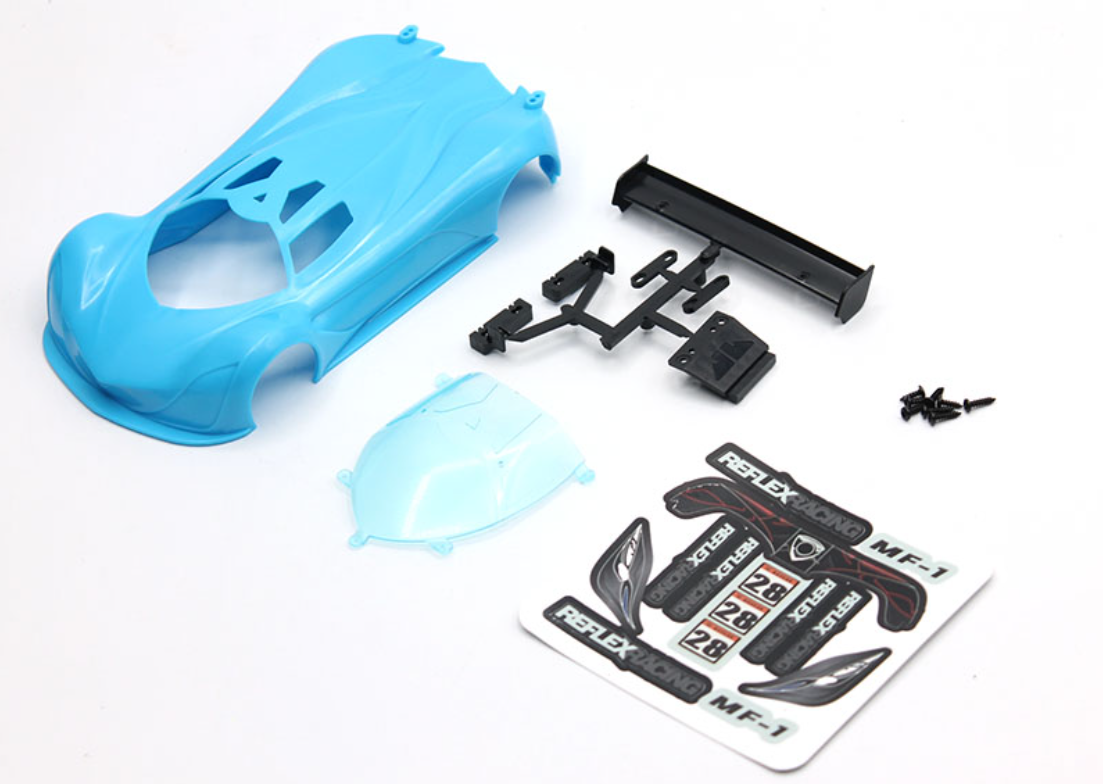 RAW-001-EB Reflex Racing MF-1 ABS Plastic Body Set (Electric Blue)