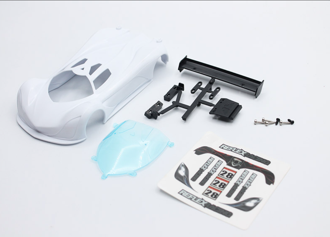RAW-001-WT Reflex Racing MF-1 ABS Plastic Body Set (White)
