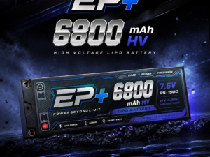 EP6800 EP+ 6800mAh 2s 7.6V 150C Ultra LCG 5.0mm Hardcase Lipo Battery