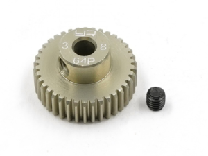 MG-64038 Yeah Racing Aluminum 7075 Hard Coated Motor Gear/Pinions 64P 38T