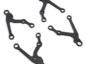 O-SCP047 Factory Pro RC Graphite Lower Suspension Arm Set Black For Schumacher Mi10