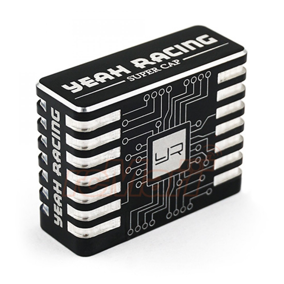 YE-0027BK Yeah Racing Aluminum Case Hyper Booster Capacitor 9V For RC Car Black