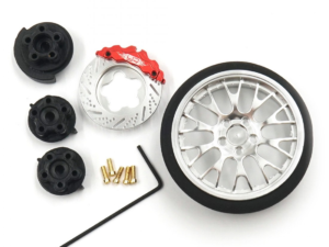 YA-0625SV Yeah Racing Aluminum Transmitter Steering Wheel Set Silver Type A Fits Futaba KO Sanwa Flysky Traxxas