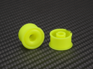 MR2089R0-19 PN Racing Mini-Z 2WD Machine Delrin Cut Yellow Formula 11x19mm Flanged Wheel R0